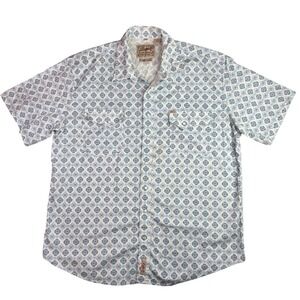 Rafter C Mens 3XB Western Shirt Short Sleeve Pearl Snap Pro Flex‎ 45 Performance